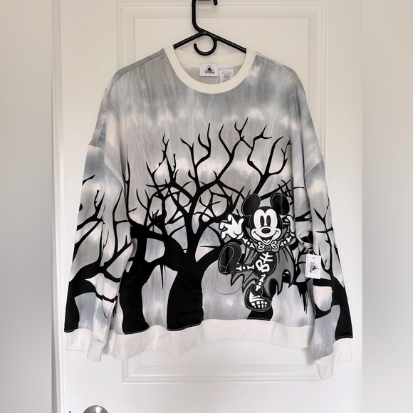 SOLD - Disney Parks Halloween Vampire Mickey Spooky Pullover Sweater (Size:L) - Picture 3 of 15